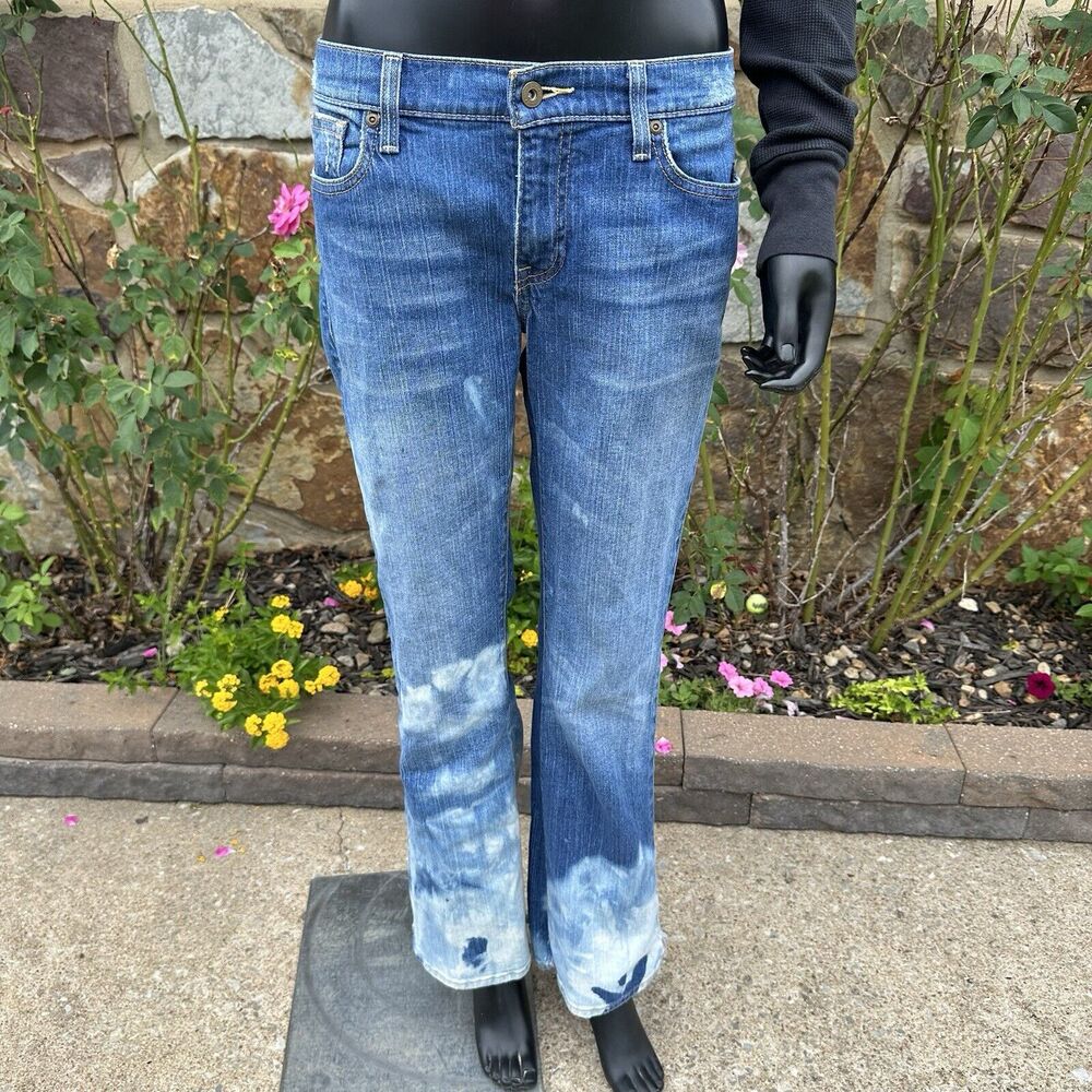Vintage Old Navy Jeans 1994‎ Womens Size 8 Regular Medium Denim Bleach Bottom